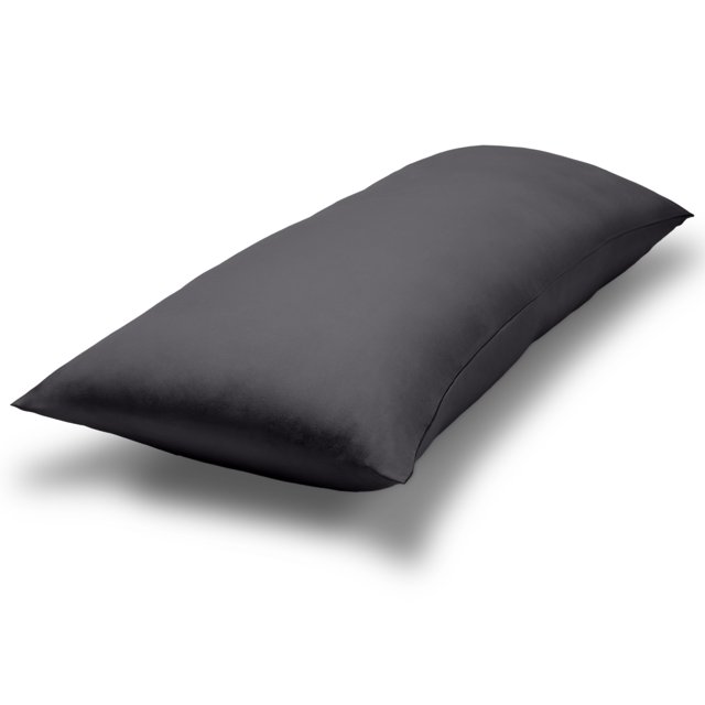 Funda de Almohada Corporal Bare Home Ultra Suave Doble Cepillado Gris Hierro Forjado