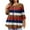 Wine, variant on Plus Size Fashion Tops for Women Fall Crew Neck 4x-5x Tee Dressy Casual 3/4 Sleeve Tops Floral Printed Loose Fit Shirt