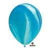 Qualatex - 11 Blue Agate Latex Balloons (25ct)
