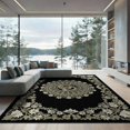 thumbnail image 2 of ODIKA 8'x10' Washable Area Rug Non-Shedding, Easy Care, Floral Boho Medallion Design With Vintage Vine Accents Snake Flowing Dynamic for King Size Bedroom Under Bed, Master Suite, 2 of 7
