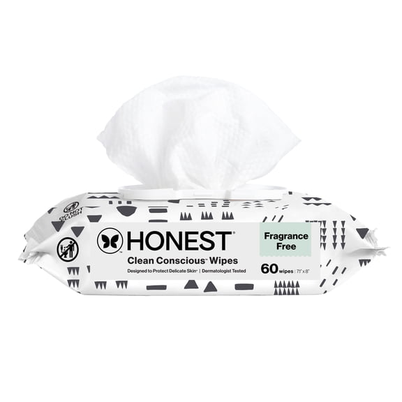 The Honest Company Clean Conscious Wipes, Pattern Play, 60 Count