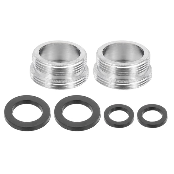 2Pcs Faucet Aerator Adapter, M24 Male to M22 Male with Washer, 10mm Length