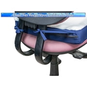 Gel Memory Foam Seat Cushion with Chair Ties - Orthopedic Seat Pad for Office, Car, Truck, and Wheelchair - Cooling Comfort, Portable, Pressure Relief & Superior Support - Washable Cover