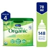 Organic Baby Formula, Simply Organic by Enfamil, No Corn Syrup, Organic Milk from Grass-Fed Cows, Milk-Based Powder with Iron, Non-GMO, Powder Tub, 19.5 Oz, Pack of 4