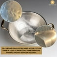 thumbnail image 3 of Swadeshi Blessings Exclusive Range Brass Kadai/ Wok Pan for Cooking with Lid/Teflon-Free/Naturally Non-Stick Brass Utensils with Tin Coating (3 Litres), 3 of 9