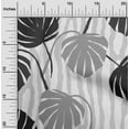 thumbnail image 2 of oneOone Velvet Light Gray Fabric Tropical Palm Leaf With Broken Fat Lines Dress Material Fabric Print Fabric By The Yard 58 Inch Wide, 2 of 4