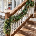 thumbnail image 4 of 5.9Ft Artificial Norfolk Pine Garlands With Colorful Lights Prelit Christmas Garland Real Touch Pine Artificial Faux Greenery Garland Christmas Decoration For Table Mantle Wall Fireplace(Green-180Cm), 4 of 6