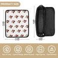 thumbnail image 4 of Hair Tool Organizer Bag with Heat Resistant Mat Removable Travel Storage Case for Hot Air Brushes Curling Irons Red Roses and Golden Leaves, 4 of 8