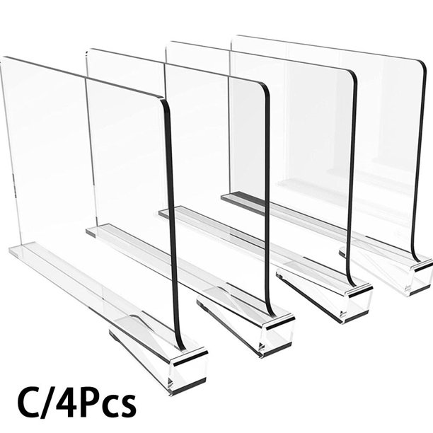 Clear Acrylic Shelf Dividers Storage Shelves Divider Wardrobe