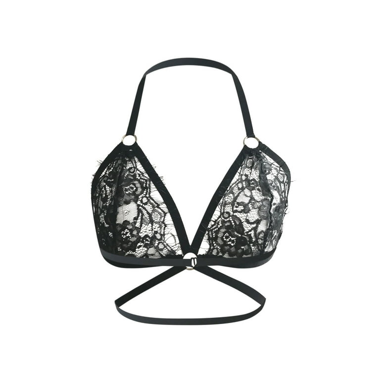Kayannuo Bras For Women Christmas Clearance Alluring Women Lace Cage Bra  Elastic Cage Bra Strappy Hollow Out Bra Bustier