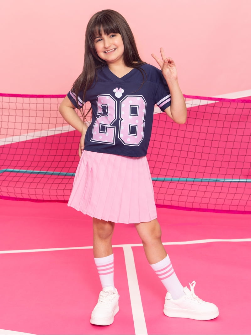 Minnie Mouse Girls Active Pleated Skort, Sizes 4-12 - Walmart.com