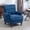 Blue, variant on Mid Century Upholstered Accent Chair with Solid Wood Legs, Modern Comfy Single Armchair for Living Room & Bedroom