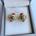 thumbnail image 4 of Aro colorido de esmalte de resina Yuyangstore Pendientes de perno, 4 of 8