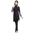 thumbnail image 1 of WILLBEST Traje de Baño para Mujer, Traje de Baño de Gran Tamaño, Traje de Baño conservador, Pantalones de Manga Larga, Gorro de Baño, Traje de Baño de Tres Piezas 3235, 1 of 8