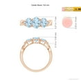 thumbnail image 6 of ANGARA Natural Oval Aquamarine Three Stone Criss-Cross Engagement Ring in 14K Rose Gold for Women (Size-7x5mm) | March Birthstone, Anniversary, Jewelry Gift for Women | Natural Aquamarine Ring, 6 of 10