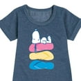 thumbnail image 3 of Peanuts - Summer Edition - Snoopy & Flip Flops - Toddler & Youth Girls Fleece Dress, 3 of 5