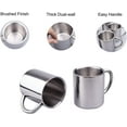 thumbnail image 4 of Tazas irrompibles para niños, tazas de café de doble pared para acampar, taza de acero inoxidable de 220ml con asa, juego de 2, 4 of 5
