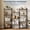 Black, variant on Qinain 4-Tier 11 Open Shelves Bookshelf Metal Frame Triple Column Sturdy Storage Organizer