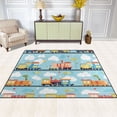thumbnail image 2 of Yayeee Area Rugs for Living Room 5.2'x4' Non Slip Washable Bedroom Floor Carpet, Cartoon Train Pattern, 2 of 5