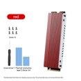 thumbnail image 1 of M.2 Heatsink M2 NVMe 2280 SSD Alumium Cooler Solid State Disk Radiator with Thermal Silicone Pad for Laptop Desktop PC Computer Red Heatsink, 1 of 6