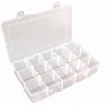 thumbnail image 2 of Hltser 15（Large） Grids Clear Plastic Jewelry Art Craft Box Organizer Storage Container Case with Adjustable Dividers for Beads Earring Rings Sewing Cosmetic Accessories, 2 of 8