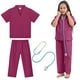 thumbnail image 1 of Giaford Bata médica para niños con estetoscopio de juguete Disfraz de médico para niños Disfraz de médico y enfermera para niños pequeños y niñas de 3 a 8 años, 1 of 5