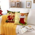 thumbnail image 3 of Merry Christmas Pillow Covers 16x16 Set of 4 Velvet Christmas Pillow Cases Gold Xmas Holiday Throw Pillow Covers Soft Christmas Tree Cushion Covers for Outdoor Home Bed Sofa Couch(16 Inch), 3 of 5