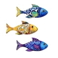 thumbnail image 2 of Dserhfy 3 Pcs Wooden Fish Wall Art​ Beach Nautical Coastal Theme Fish Wall Sculpture Rustic Lake House Hanging Decor for Linving Room Bedroom Home Decoration, 2 of 8
