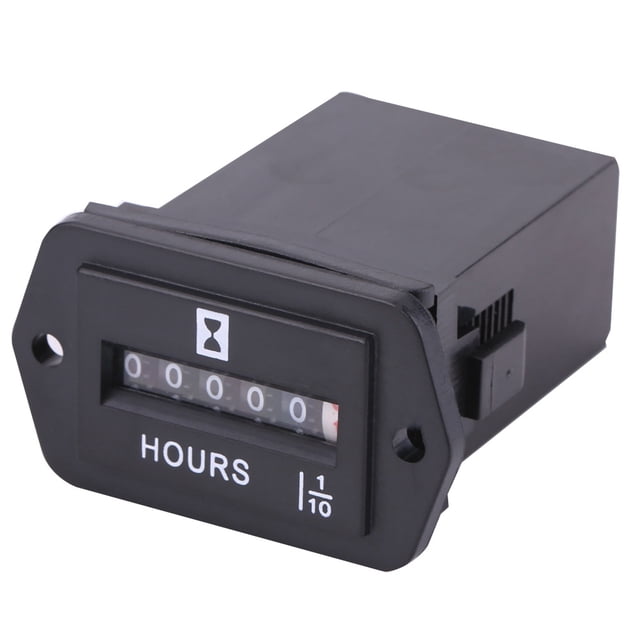 Greensen DC 6-80V Mechanical Hour Meter Gauge for Diesel Gasoline Engine Generator Motor Boat, Mechanical Hour Meter, Engine Hour Meter