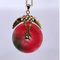 thumbnail image 2 of Red Jade Carnelian Wealth Gold Necklace, 2 of 7