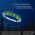 thumbnail image 2 of Gem Stone King 1.50 Ct Round Green Nano Emerald 925 Sterling Silver Ring, 2 of 6