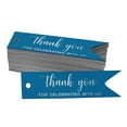 thumbnail image 1 of Inkdotpot Silver Foil Paper Hang Tags Thank You For Celebrating With Us Bridal Shower Favor Tags 100 Pieces, 1 of 6