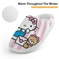 thumbnail image 4 of Kids Slippers Hello Kitty House Slippers Warm Soft Plush Slipper Anti-Slip Winter Fluffy House Shoes for Boys Girls, 4 of 7