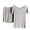 Gray, variant on Wyongtao Pajamas for Women Short Sleeve Sleepwear Two Piece Pj Sets with Ribbed Seamless Ruffled Shorts Casual Loungewear,White XL