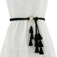 thumbnail image 2 of Braided Knotted Belt for Women Fringe Detail Waist Cord Casual Fashion Accessory, 2 of 4