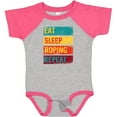 thumbnail image 3 of Inktastic Calf Roping Rodeo Eat Sleep Roping Repeat Boys or Girls Baby Bodysuit, 3 of 5