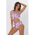 thumbnail image 3 of LIORA Women’s Bikini Sets Ruffle Flounce Bikinis for Women One Shoulder High Waisted Bathing Suits for Women, 3 of 8