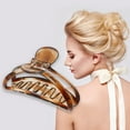thumbnail image 2 of Unique Bargains Claw Clip Hair Accessories No Slip Brown Hair Clip 3.7", 2 of 6