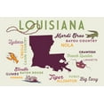 thumbnail image 3 of Louisiana, Typography and Icons (100% Cotton Tea Towel, Decorative Hand Towel, Kitchen and Home), 3 of 3