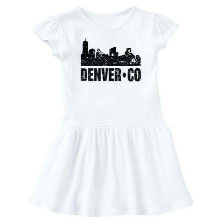 

Inktastic Denver Colorado Skyline Grunge Gift Baby Girl Dress