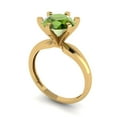 thumbnail image 2 of 2.5 ct Round Cut Natural Peridot Solitaire Engagement Ring for Women in 18K Yellow Gold, 2 of 5