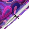thumbnail image 4 of 3 Pcs Soft Bedding Set, Includes 1 Duvet Cover with Zipper And 2 Pillow Shams,Psychedelic Hippie Purple Tears Queen(90"×90"), 4 of 8
