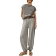 thumbnail image 1 of Conjuntos de suéter de dos piezas para mujer, suéteres de punto, tops y pantalones de cintura alta, chándal, conjuntos de salón, gris claro, XXL esquí esquí Gafas de esquí, 1 of 5