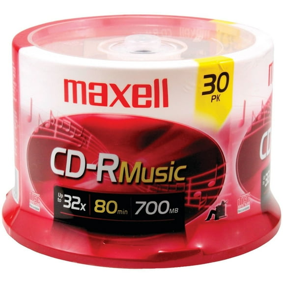 Maxell 625335 High-Sensitivity Recording Layer Recordable CD (Audio Only) 700mb/80 min