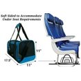 thumbnail image 3 of Airline Approved Soft Sided Pet Carrier by Mr. Peanut's, 17.5X11X11" Travel Tote with Soft Padded Bedding With Strong 1/4" Wood Base, Seatbelt & Luggage Attachment, Perfect for Cats and Small Dogs, 3 of 6