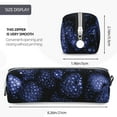 thumbnail image 3 of Pofeuu Blue-Purple Raspberries Print Leather Pencil Case, Leather Pencil Pouch Large Capacity, Big Pencil Pouch with Zipper Vintage Pen Bag Fountain Pen Holder, 3 of 7