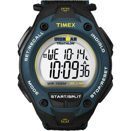 Men&#39;s Timex Ironman Classic 30 Lap Digital Watch - Black/Blue T5K413JT