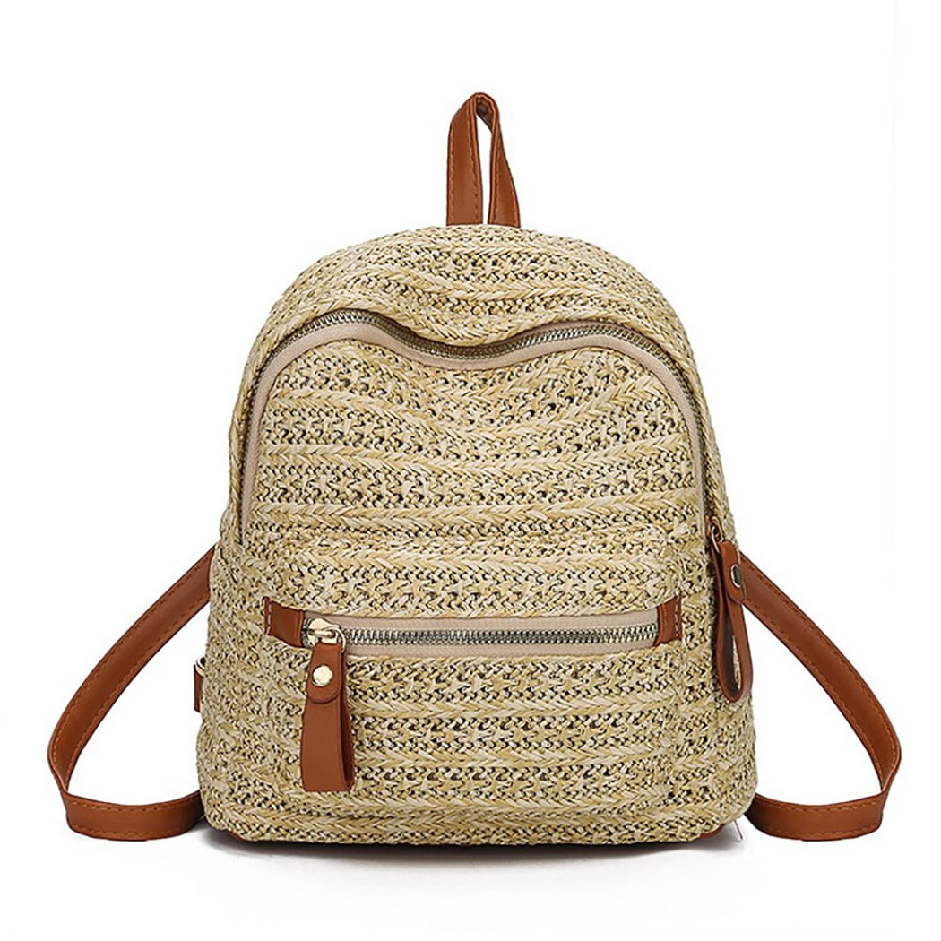 Straw backpack purse best sale