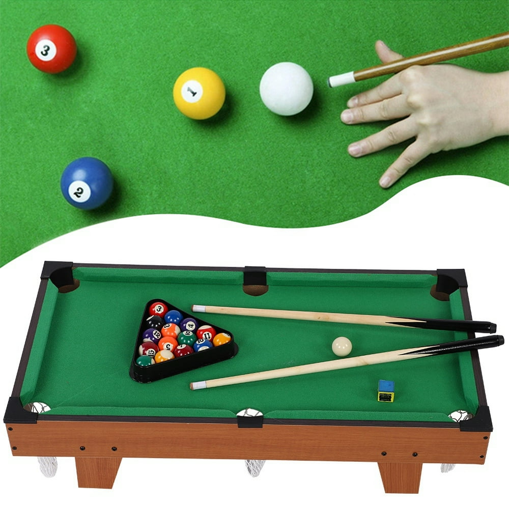Ccdes Mini Pool Table Children Kids Snooker Billiards Set Cues Balls