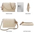thumbnail image 3 of Bolso de hombro de paja para mujer, bolso de mano de paja, bolsos cruzados de moda para mujer, bolso de playa tejido tipo sobre de verano, 3 of 5
